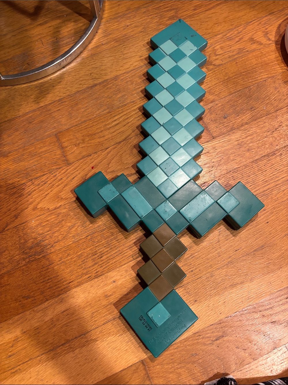 Minecraft Toy Sword in Teal and Brown